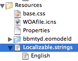 New Localizable.strings group